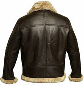 Mens B3 Brown Aviator Jacket Back